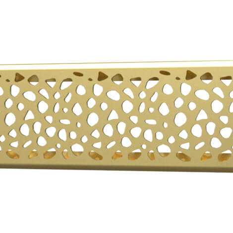 Quick Drain Brushed Gold Linear Stones