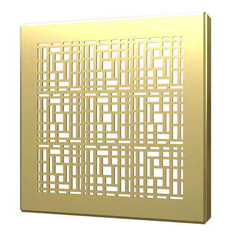 Quick Drain Brushed Gold Square Deco