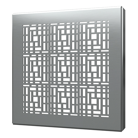 Quick Drain Brushed Stainless Square Deco