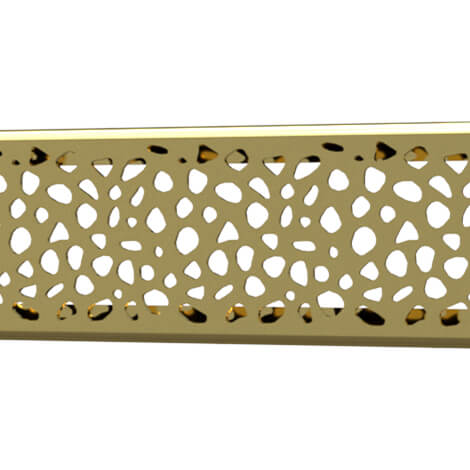 Quick Drain Polished Gold Linear Stones