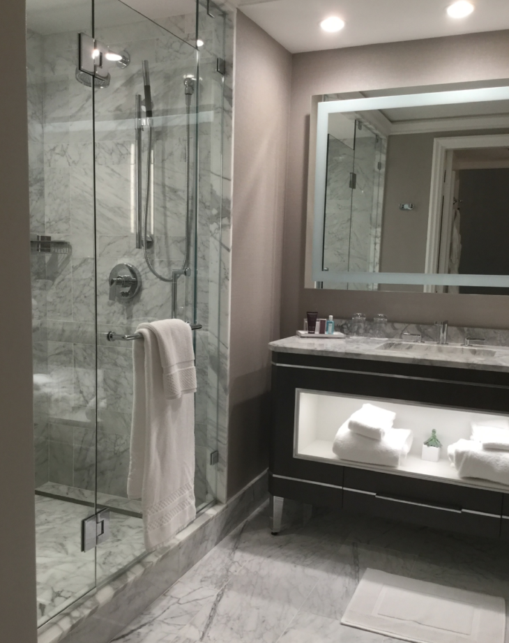 Tub-to-shower conversions are becoming the new norm in hotel luxury